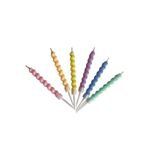 Burgulu Pasta Mumu Karışık Renkli 6 lı 11 cm