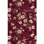 Burgundy Blossom Pattern : Hardcover Composition Notebook
