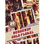 Burgundy Gold Floral