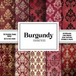 Burgundy Scrapbook Paper: Decorative Double-Sided Craft Papers For Junk Journals, Wrapping & Mixed Media, Card Making And More