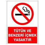 Buris Tütün ve Benzeri İçmek Yasaktır Uyarı Levhası