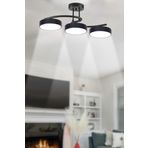 Burjuva Modern Salon Yatak Odası Giyinme Odası Mutfak Beyaz Işık Ledli Siyah Renk 3 lü Led Avize