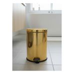 Bürke Elit 12 Litre Çelik Pedallı Gold Çöp Kovası Altın Lüks Mutfak Banyo Ofis Tipi Çöp Kutusu 35*25