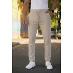 Bürke Erkek Bej Renk Beli Lastikli Bağcıklı Duble Paça Jogger Eşofman
