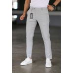 Bürke Erkek Gri Renk Italyan Kesim Slimfit Kumaş Pantolon - 38