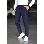 Bürke Erkek Lacivert Renk italyan Kesim Slim Fit Kaliteli Kumaş Pantolon