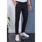 Bürke Erkek Siyah Renk Italyan Kesim Slimfit Kumaş Pantolon - 31