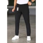 Bürke Erkek Siyah Renk Italyan Kesim Slimfit Kumaş Pantolon - 38