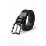Bürke Erkek Siyah Renk Metal Tokalı %100 Deri Kemer 4-4,5 cm