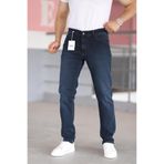 Bürke Premium Erkek Koyu Lacivert Renk Regular Fit Rahat Kesim Esnek Likralı Denim Jeans Kot Pantolon