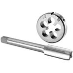 Burkit 1/2 inç - 28 UNEF Musluk ve Kalıp Seti, Sağ El 1/2 x 28 HSS Makine Dişli Musluk Kalıp Seti 22LR 223 5,56 9 mm