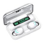 burko Kulaklık, True Wireless BT kulaklık, kulak içi spor kulaklık, LED pil ekranlı, akıllı dokunmatik kontrol Powerbank fonksiyonu, beyaz