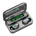 burko Kulaklık, True Wireless BT kulaklık, kulak içi spor kulaklık, LED pil ekranlı, akıllı dokunmatik kontrol Powerbank fonksiyonu, siyah