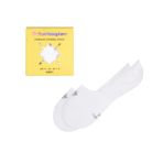Burlington Erkek Everyday 2'li Paket Boks Ayak Ayakkabıları Nefes Alabilir Pamuk Görünmez Orta Kesim Yumuşak Kenar Silikon Topukta Baskısız Oturuş için En İyi Tutuş Dayanıklı Çoklu Paket 2 Çift, Beyaz