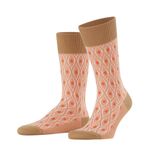 Burlington Erkek Seaside Chic M So pamuk desenli çorap, Bej Susam 4410, 40-46