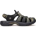 Burnu Kapalı Siyah Haki Erkek Outdoor Trekking Spor Sandalet