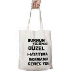 Burnun Yüzünde Güzel Iki Taraf Kalıcı Yıkanabilir Okul Plaj Omuz Bez Çanta