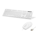 Büro Ev Ofis Bilgisayarı için Beyaz Renk Klavye Mouse Seti