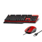 Büro Ev Ofis Bilgisayarı için Kırmızı Siyah Klavye Mouse Seti