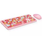 Büro Ev Ofis Bilgisayarı İçin Pembe Dizayn Klavye Mouse Seti