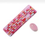 Büro Ev Ofis Bilgisayarı İçin Pembe Trend Klavye Mouse Set