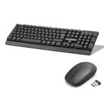 Büro Ev Ofis Bilgisayarı için Siyah Kablosuz Bağlantı Klavye Mouse Seti