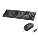 Büro Ev Ofis Bilgisayarı için Siyah Klavye Mouse Seti