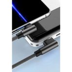 Büro Ev Ofis Cep Telefonu için Siyah 3MT 2.4A USB to IOS Data Şarj Kablosu
