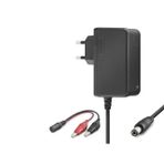 Büro Ev Ofis Cihazları için 12V 1.2A 14.4W Siyah Krokodil Uç Akü Şarj Adaptörü