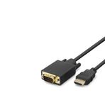Büro Ev Ofis Cihazları için 180CM 1080P 120HZ Siyah Pvc Hdmı To Vga Görüntü Aktarım Kablosu
