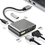 Büro Ev Ofis Cihazları İçin 4K Hdmi Vga Usb Typec To Hub Çoklayıcı Dönüştürücü