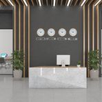 Büro Ev Ofis Dekoru için 4ADET 36CM Turuncu Enerjik Tarz Tabelalı Dünya Saatleri