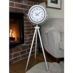 Büro Ev Ofis Dekoru için Ayaklı Beyaz Klasik Rakam Tripod Saat