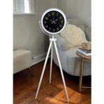 Büro Ev Ofis Dekoru için Ayaklı Beyaz Royal Golden Rakam Tripod Saat