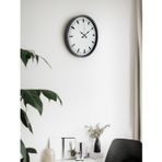 Büro Ev Ofis Duvar Saati için 36CM Gri Sade Dekor Mekanizma