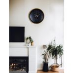 Büro Ev Ofis Duvar Saati için 36CM Kahve Modern Mekanizma