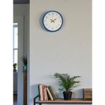 Büro Ev Ofis Duvar Saati için 36CM Mavi Sade Dekor Mekanizma