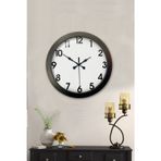 Büro Ev Ofis Duvar Saati için 36CM Siyah Metal Standart Mekanizma