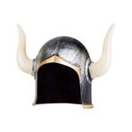 Büro Ev Ofis Etkinlik Gösteri Kostüm Miğferi için Antik Desen Silver Mega Boynuzlu Viking Kaskı