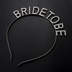 Büro Ev Ofis Etkinlik Gösteri Kostüm Tacı için Silver Kaplı Kristal Taşlı Bride To Be Gelin Taç