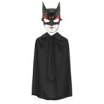 Büro Ev Ofis Etkinlik Gösteri Kostümü için 90CM Siyah Batman Pelerini Maske Seti