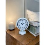 Büro Ev Ofis Hediyesi için 20x25CM Beyaz Dekor Desenli Metal Masa Saati