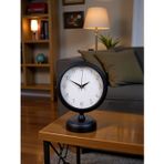 Büro Ev Ofis Hediyesi için 20x25CM Siyah Metal Sade Masa Saati