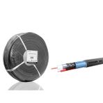 Büro Ev Ofis Hediyesi için 250MT 2x0,5MM Siyah Mini Coax Eco Cca Pe Dış Mekan Cctv Kablo