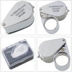 Büro Ev Ofis Hediyesi Için 30X Büyütür 21MM Mercekli Büyüteç Özel Kutulu Işıklı Metal Lup - Renkli