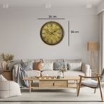 Büro Ev Ofis Hediyesi için 36CM Kahve Vintage Duvar Saati