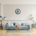Büro Ev Ofis Hediyesi için 36cm Siyah Paris Garden Stil Duvar Saati