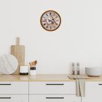 Büro Ev Ofis Hediyesi için 36CM Turuncu Rustic Kitchen Duvar Saati