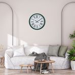 Büro Ev Ofis Hediyesi için 36CM Yeşil Modern Şık Duvar Saati