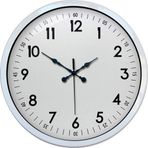 Büro Ev Ofis Hediyesi için 40CM Beyaz Metal Klasik Duvar Saati
